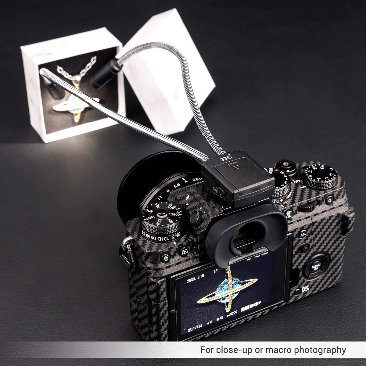 JJC 10" Long Portable Shoe-Mount LED Macro Arm Light | 26cm (10") Total Length, 23cm (9.1") Flexible Arm - view 7