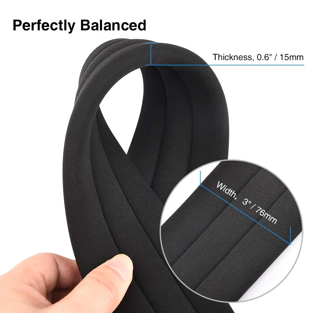 LEKATO 3" Wide Memory Foam Bass Guitar Strap 127-155cm (50"-61") | Padded, Adjustable, Pick Holder & Strap Locks - view 3