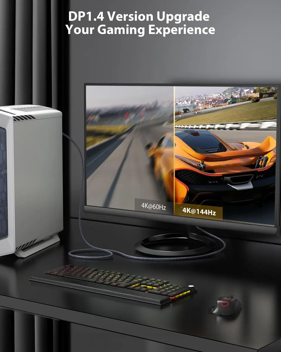 Maxonar VESA Certified USB C to DisplayPort 1.4 Cable 1.2m (4ft) | 8K@60Hz, 4K@144Hz - view 3