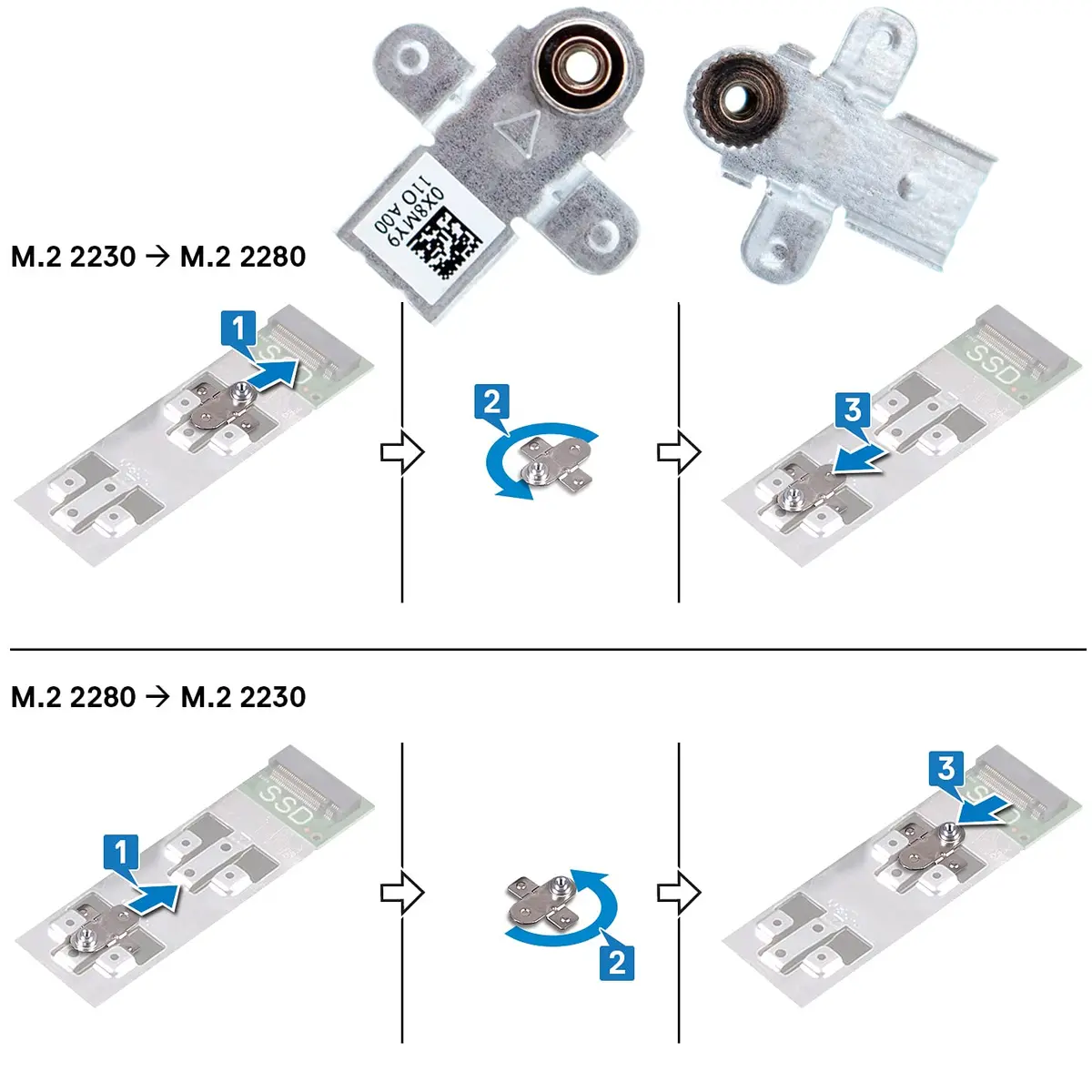 N\A M.2 2280 SSD Heatsink Thermal Shield with Support Bracket for Dell G15 5510 Series | Compatible Cooling Solution - view 4