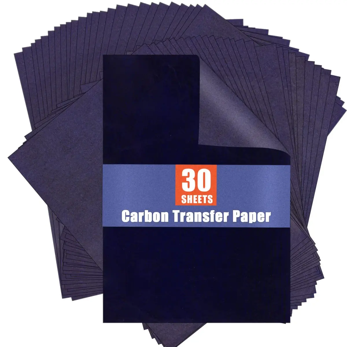 PSLER Blue Carbon Paper for Tracing - 30Pcs A4 Sheets | Graphite Transfer for Art & Crafts - main product image