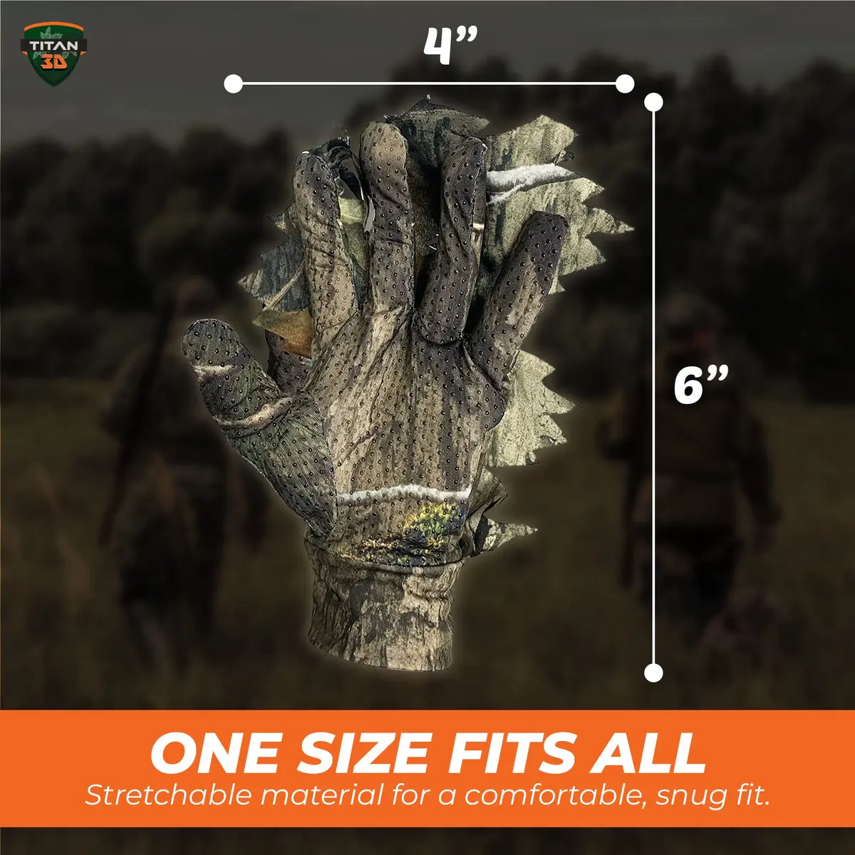 Titan 3D Leafy Gloves for Leafy Suit | Lightweight Camouflage Gloves for Hunting & Shooting - view 5