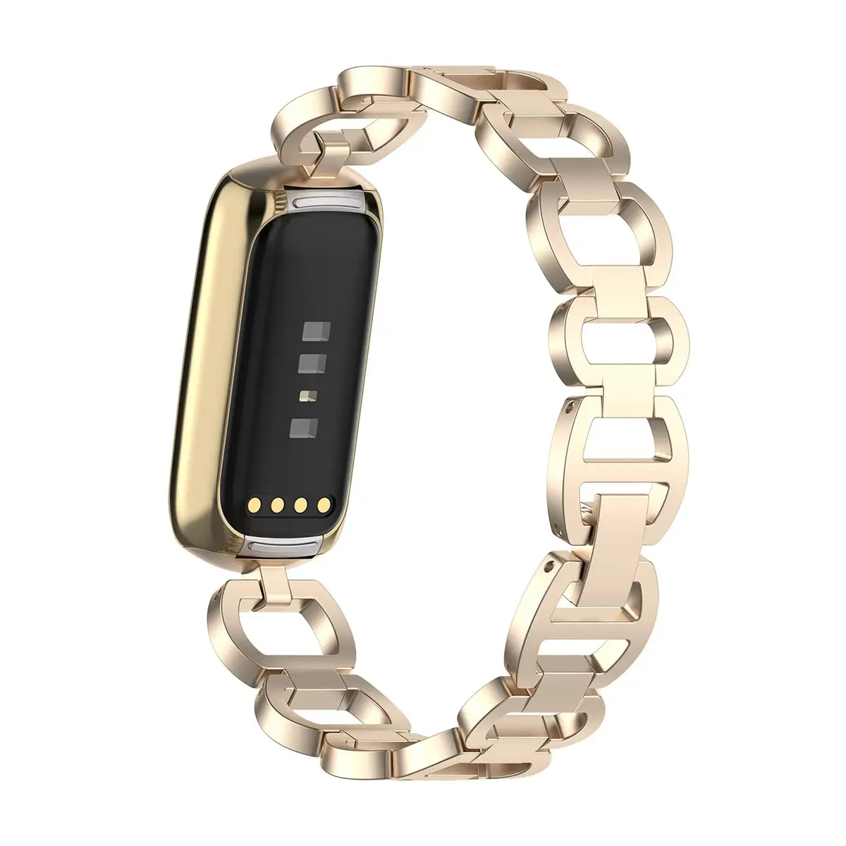 E ECSEM Fitbit Luxe Band Adjustable Stainless Steel Bracelet | Elegant Dressy Strap for Women - view 2