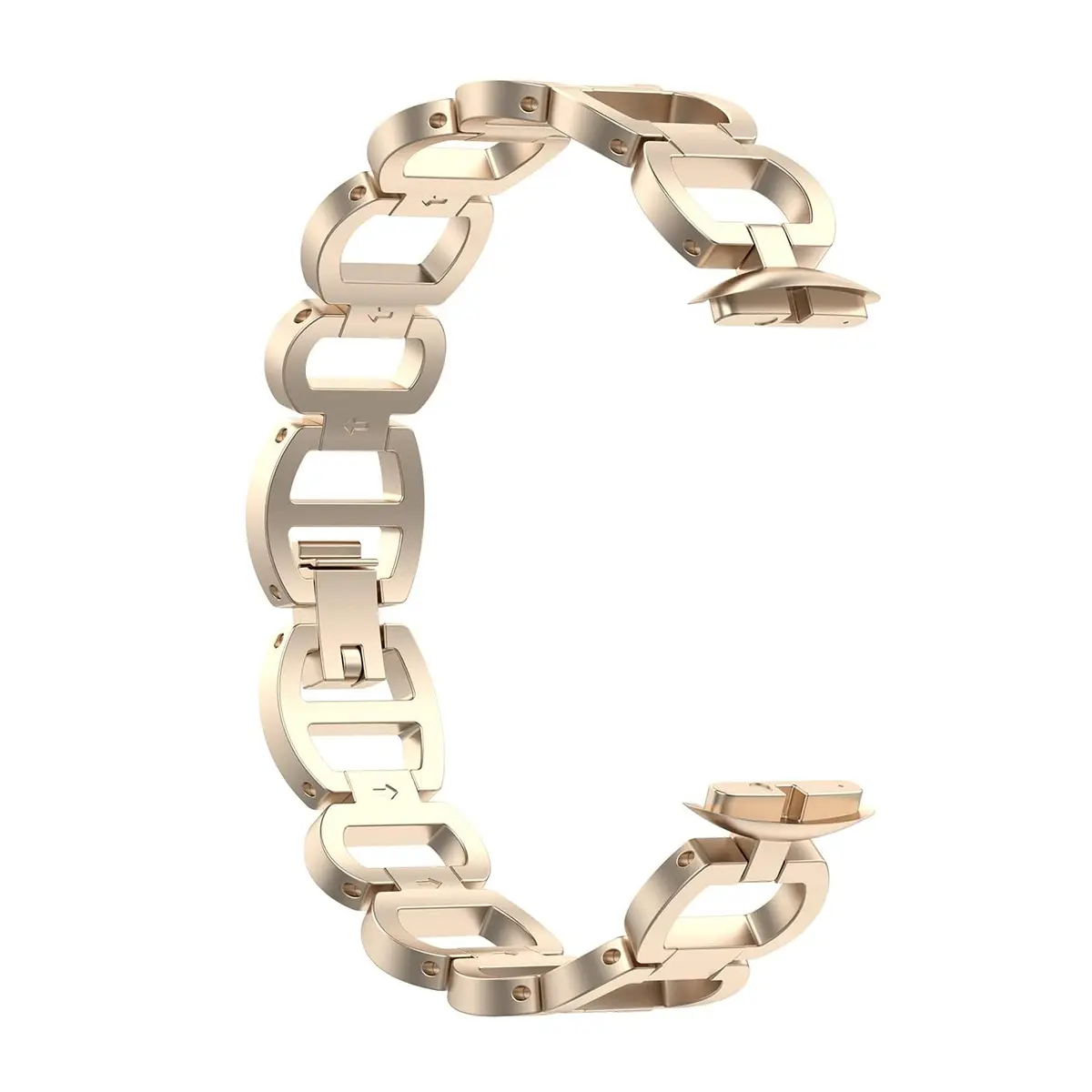 E ECSEM Fitbit Luxe Band Adjustable Stainless Steel Bracelet | Elegant Dressy Strap for Women - view 4