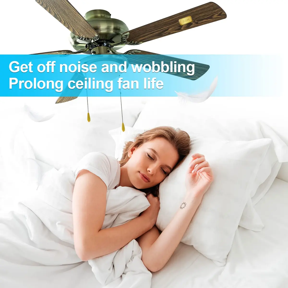 HFYHWT Ceiling Fan Balancing Kit 20PCS | Stop Wobble Noise, Universal Fit, No Tools Needed - view 2