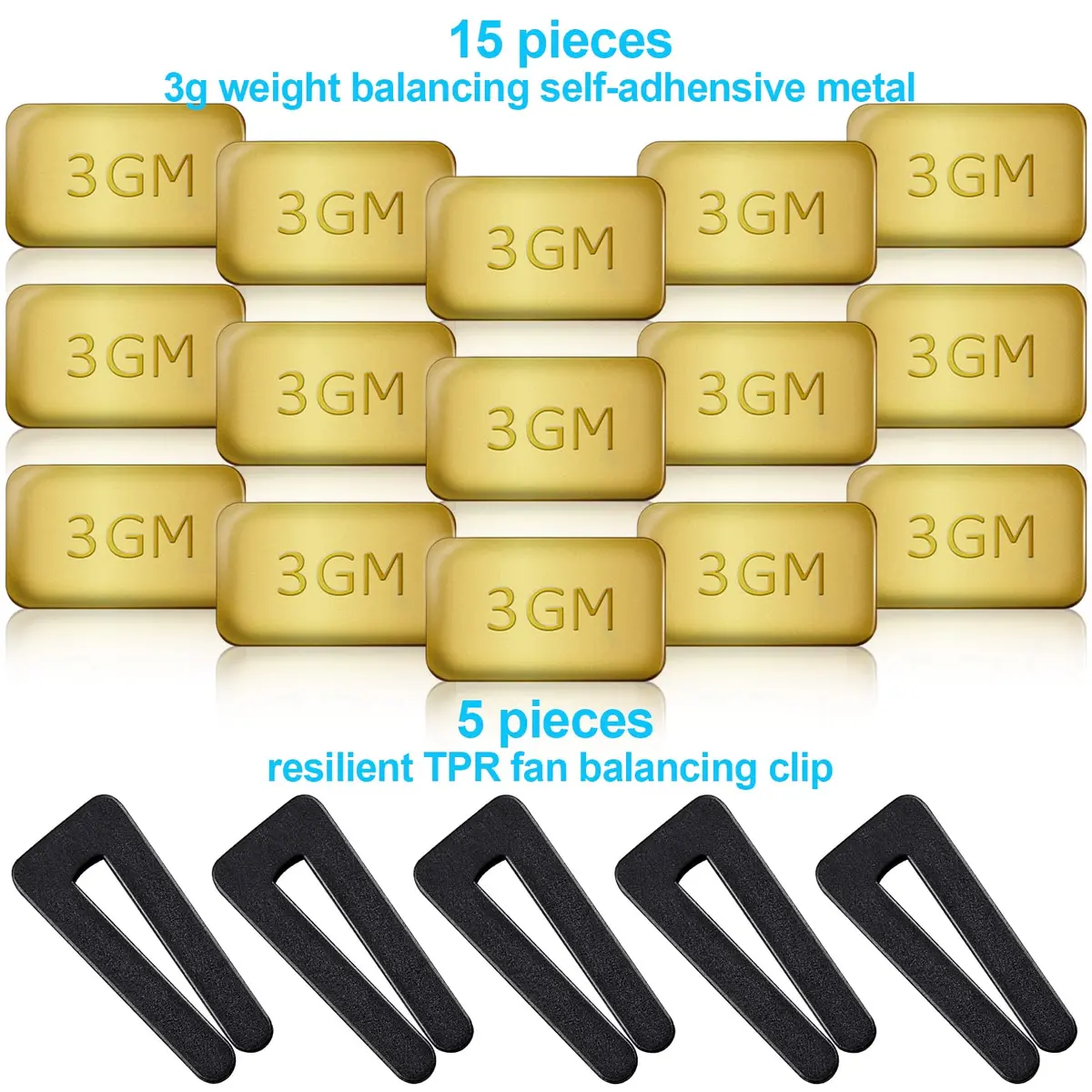 HFYHWT Ceiling Fan Balancing Kit 20PCS | Stop Wobble Noise, Universal Fit, No Tools Needed - view 3