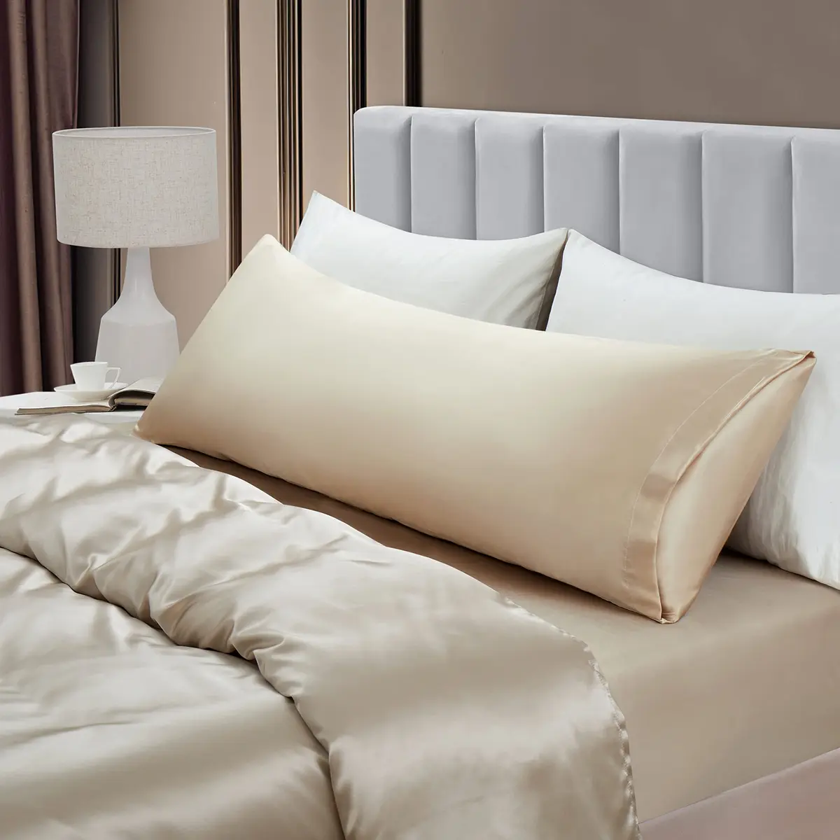 Aormenzy Satin Body Pillow Cover 20x54 Inches | Silky Soft & Cooling for Adults - view 3