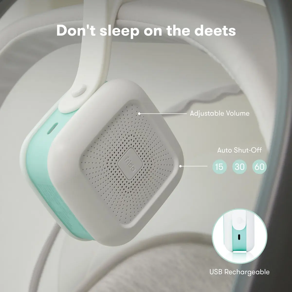 Frida Baby 2-in-1 Portable Sound Machine + Nightlight, White Noise | 18cm (7")H - view 2
