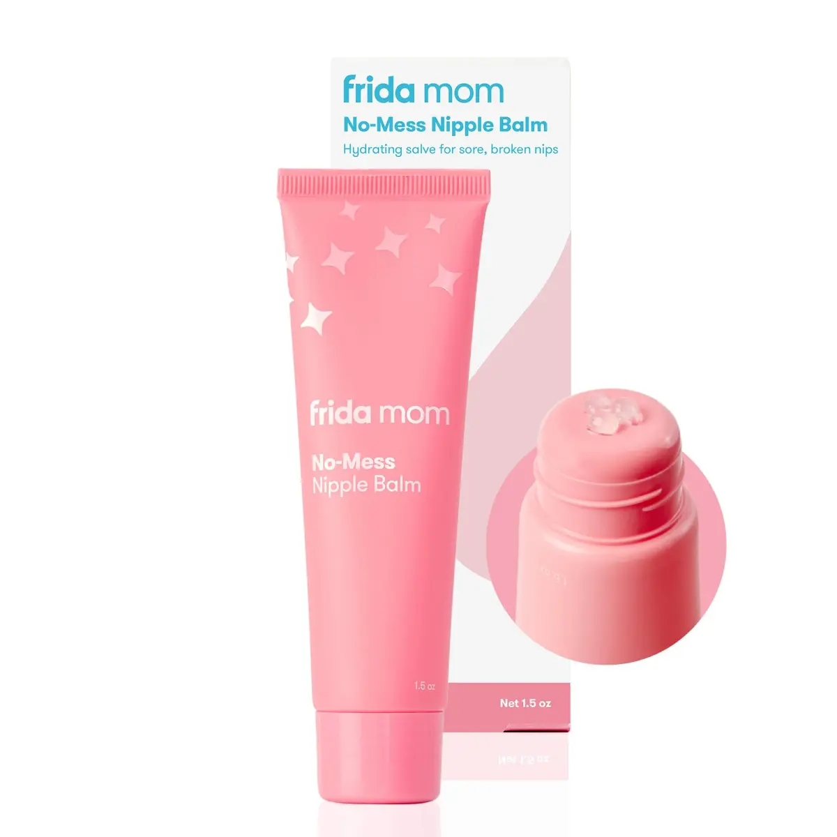 Frida Mom No-Mess Nipple Balm 44ml (1.5 Fl Oz) | Lanolin-Free Hydrating Cream for Sore Nipples - main product image