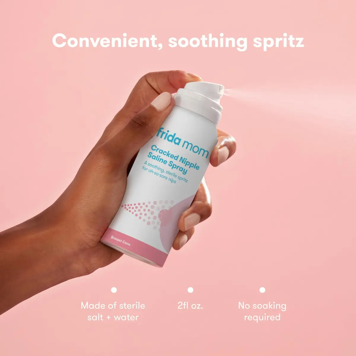 Frida Mom Nipple Saline Spray and Balm Set | 2 fl oz (59ml) Spray, 1.5 fl oz (44ml) Balm | Soothes & Hydrates Sore Nipples - view 3