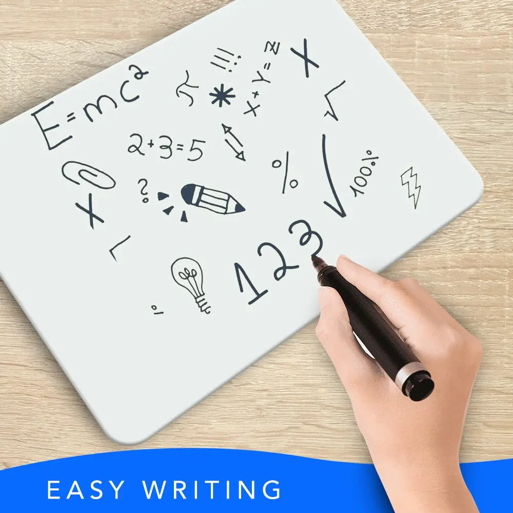 Ultimate Stationery Small White Board 9x12 Dry Erase Mini Lapboard 2 PK | Double Sided for Kids - view 6
