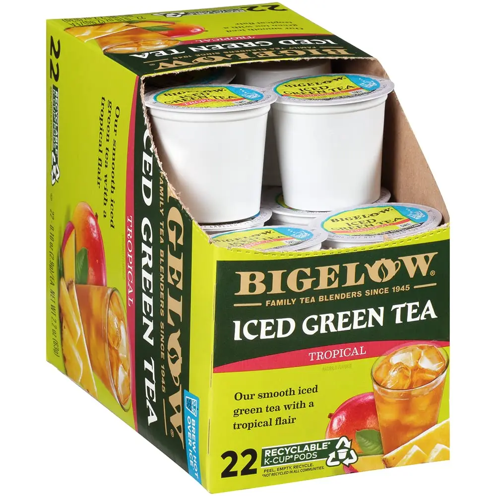 Bigelow Tropical Iced Green Tea 0.10 oz | Exotic Mango & Pineapple Refreshment - main product image