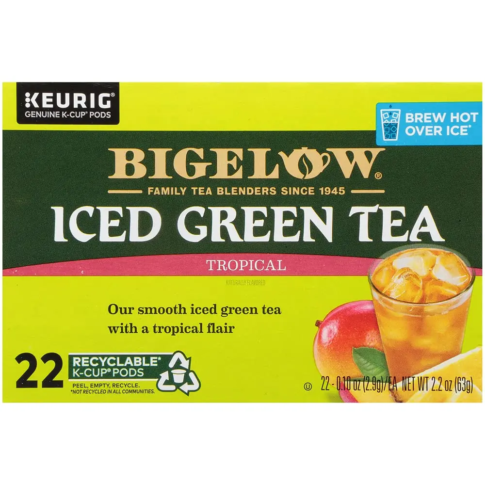 Bigelow Tropical Iced Green Tea 0.10 oz | Exotic Mango & Pineapple Refreshment - view 7