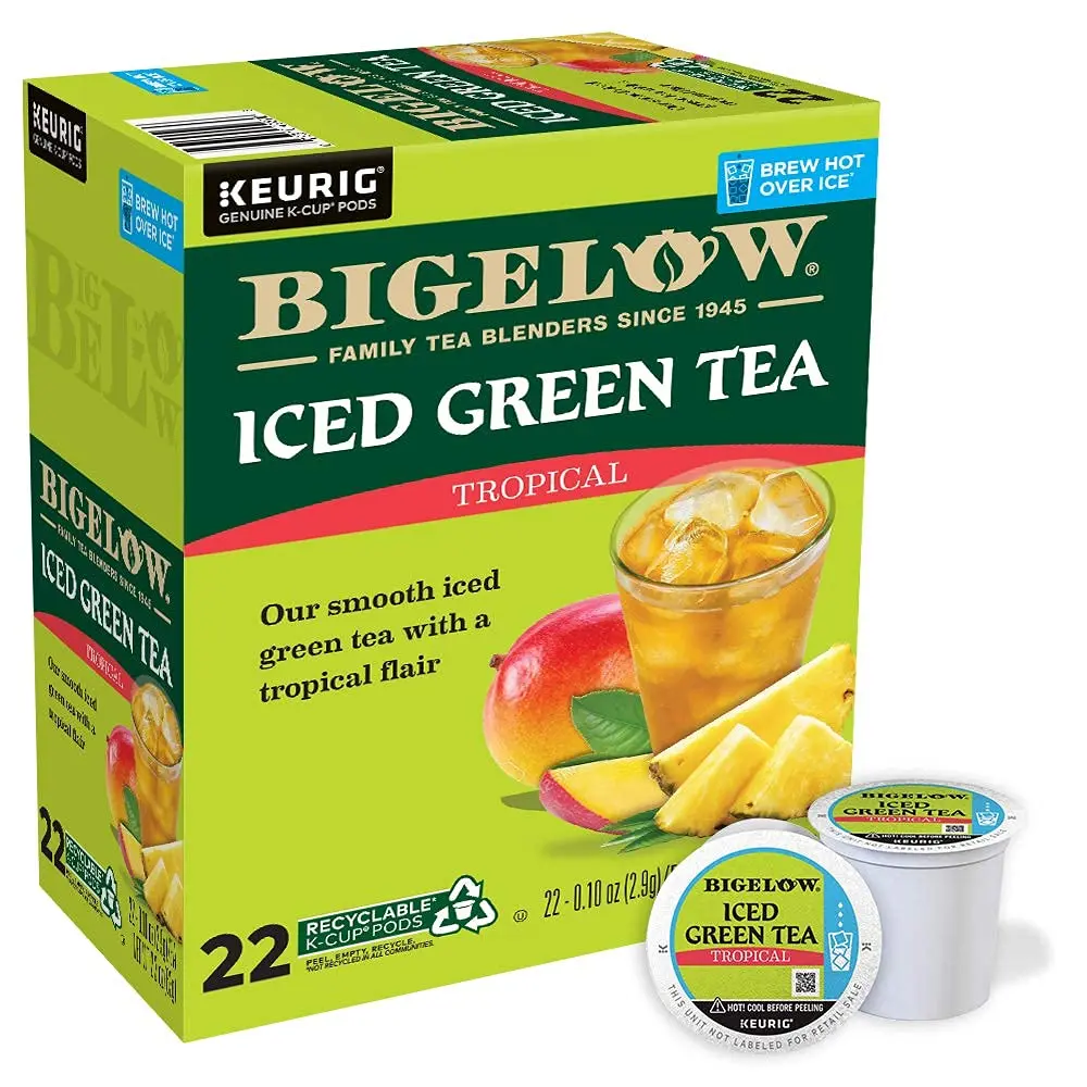 Bigelow Tropical Iced Green Tea 0.10 oz | Exotic Mango & Pineapple Refreshment - view 2