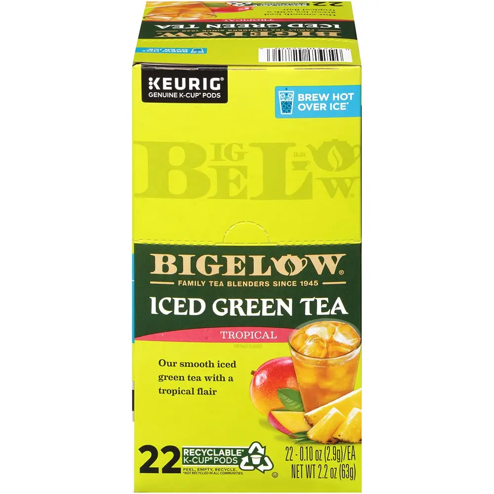 Bigelow Tropical Iced Green Tea 0.10 oz | Exotic Mango & Pineapple Refreshment - view 4