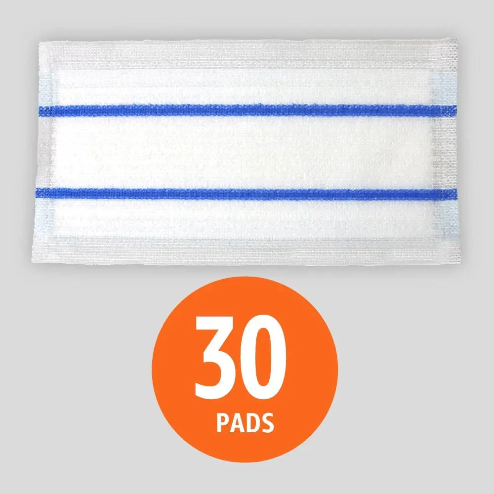 Amazon Basics Heavy Duty Disposable Floor Cleaning Mopping Pads with Absorbent Microfiber, Fits Swiffer WetJet Mopping Systems, 30 Count | Value Pack for Home Cleaning - view 2