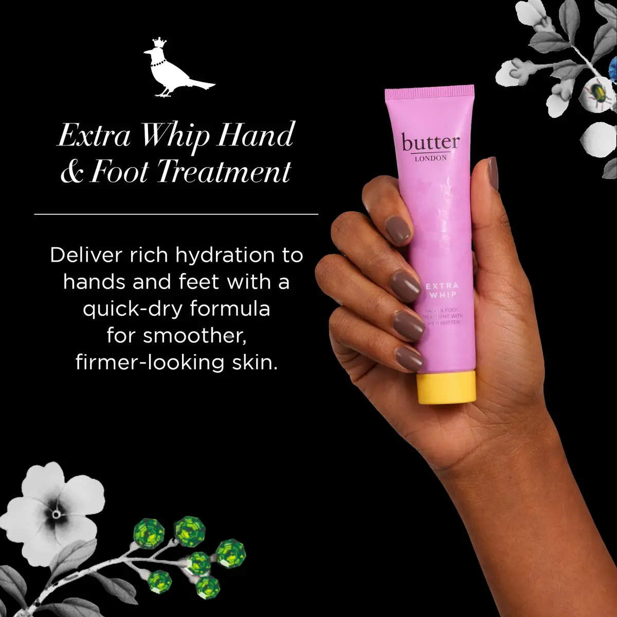 butter LONDON Extra Whip Hand & Foot Treatment 1 oz | Hydrating, Repairing, Toxin-Free - view 2