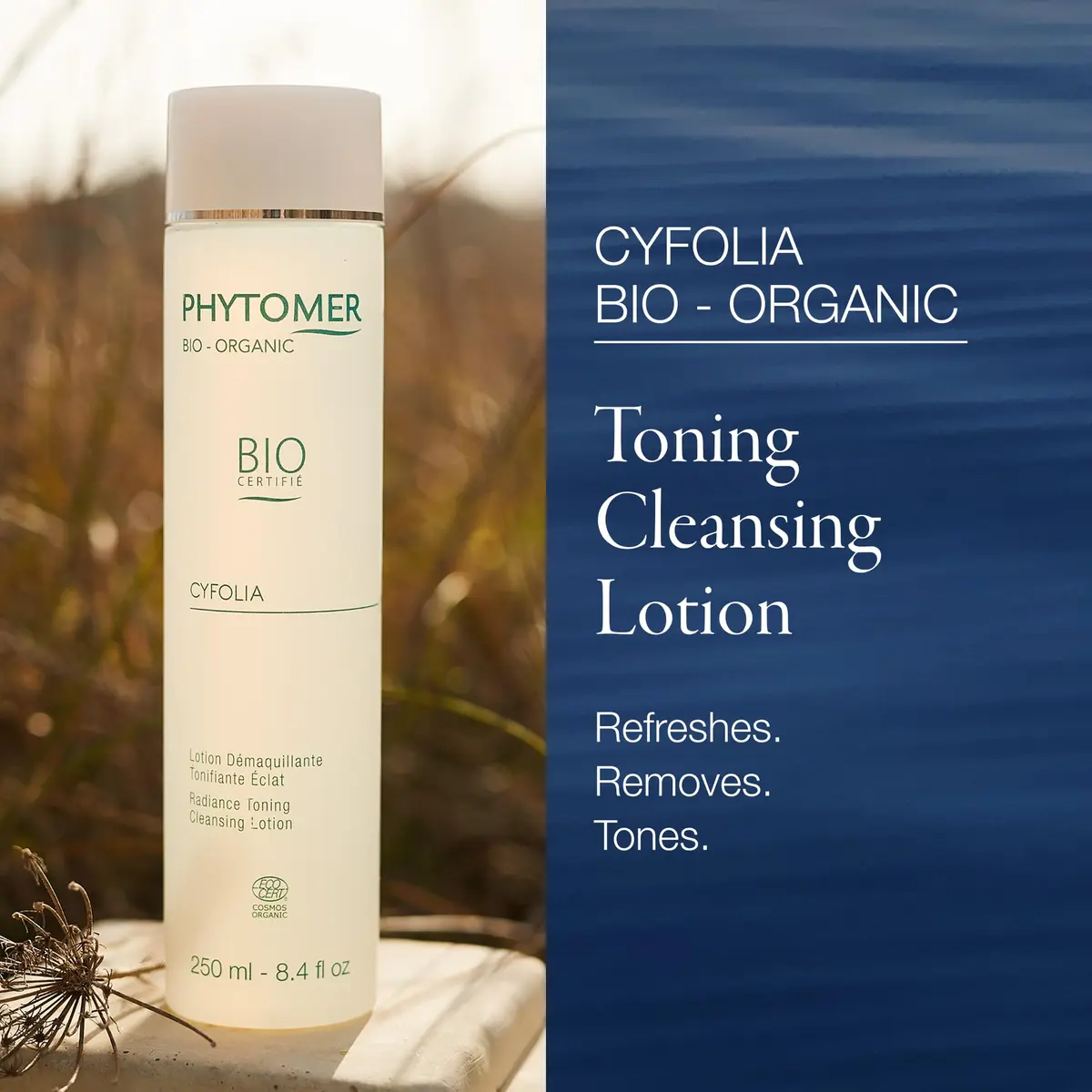 Phytomer Cyfolia Organic Face Toning Cleansing Lotion (250 ml) | Organic Marine Algae & Orange Water for Radiant Skin - view 2