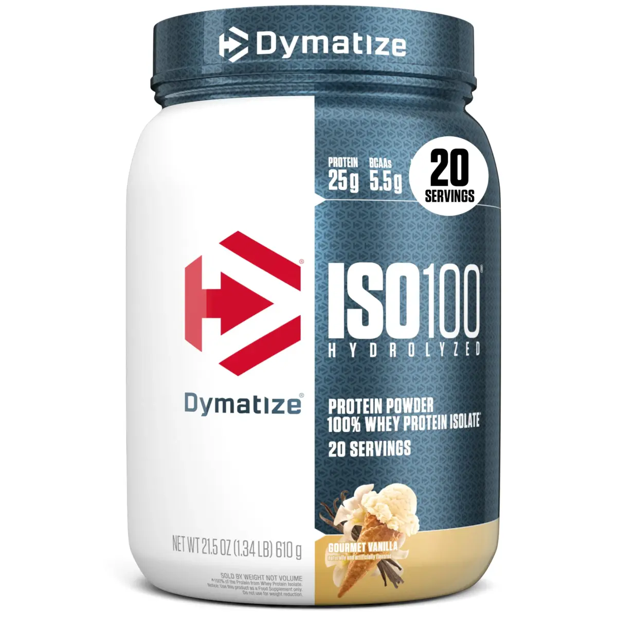 Dymatize ISO100 Gourmet Vanilla Whey Protein Isolate Powder | Fast-Absorbing Muscle Fuel - main product image