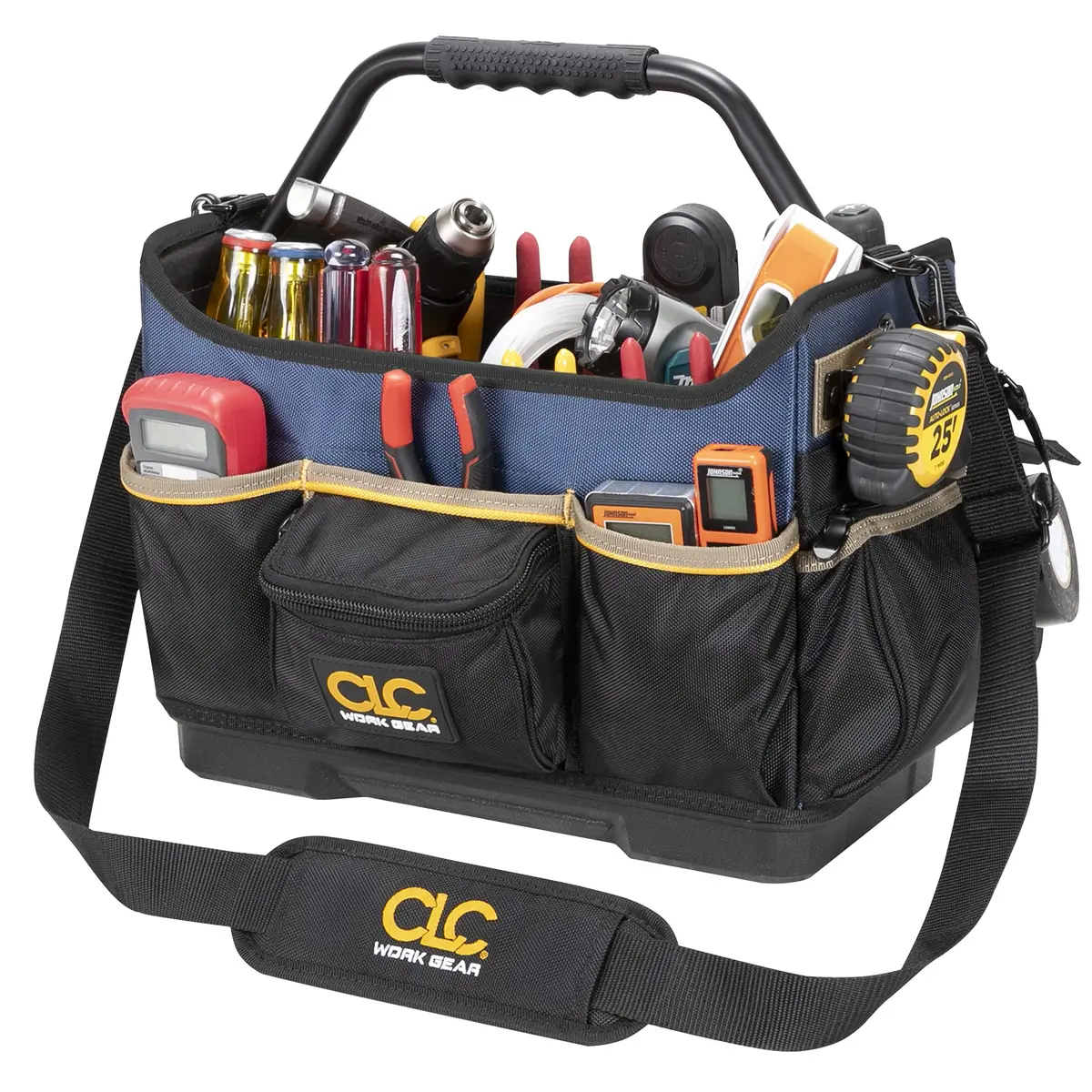 Custom Leathercraft PB1580 15" Molded Base Open-Top Toolbox | Heavy-Duty Tool Carrier for Worksites - main product image
