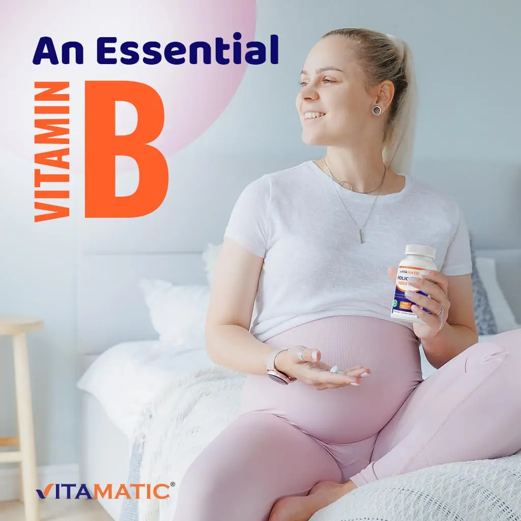 Vitamatic Folic Acid 1000 mcg (1 mg) | Supports Cell Growth & DNA Synthesis - view 6
