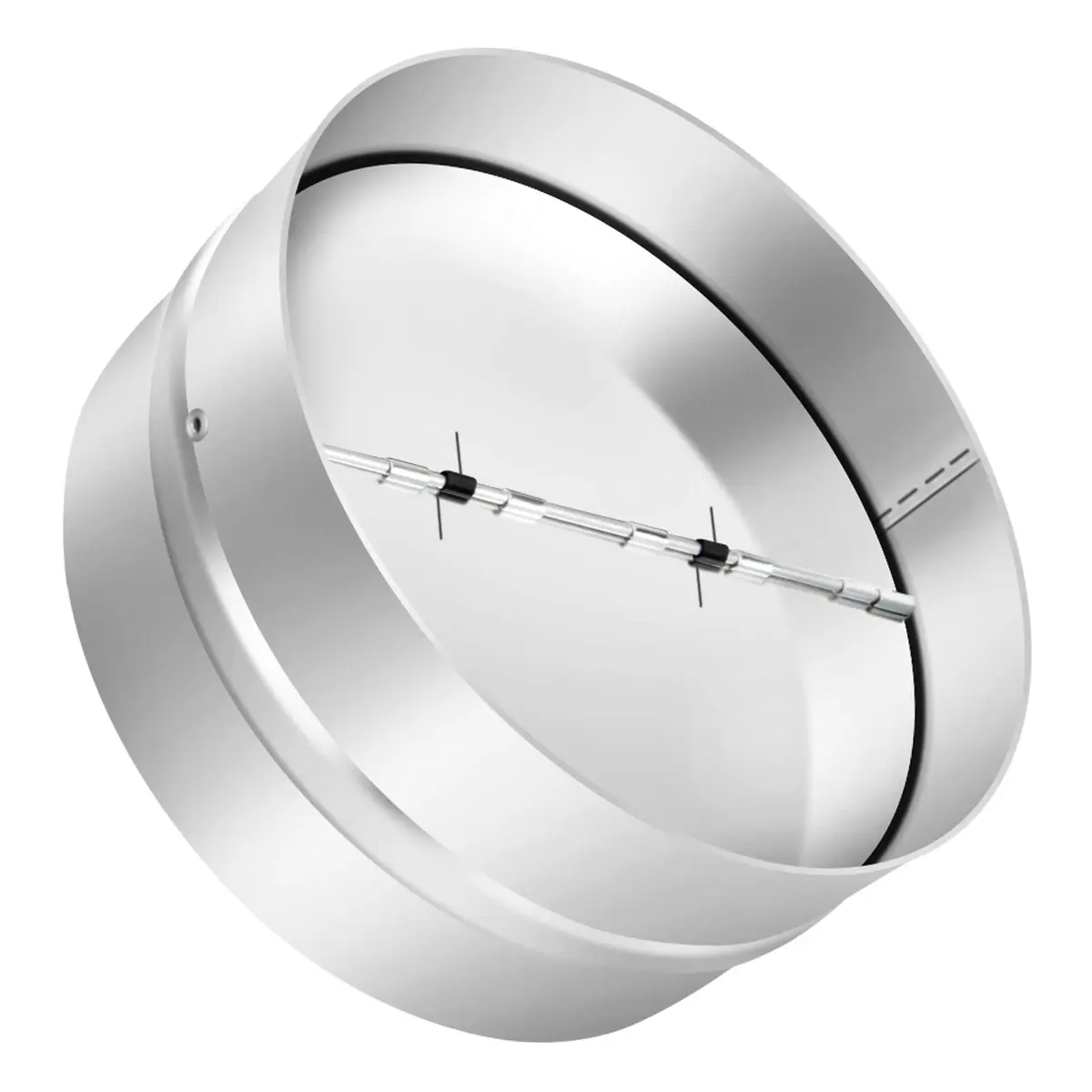 Kikerike 8 Inch Galvanized Steel Backdraft Damper | Prevents Air Recirculation - main product image