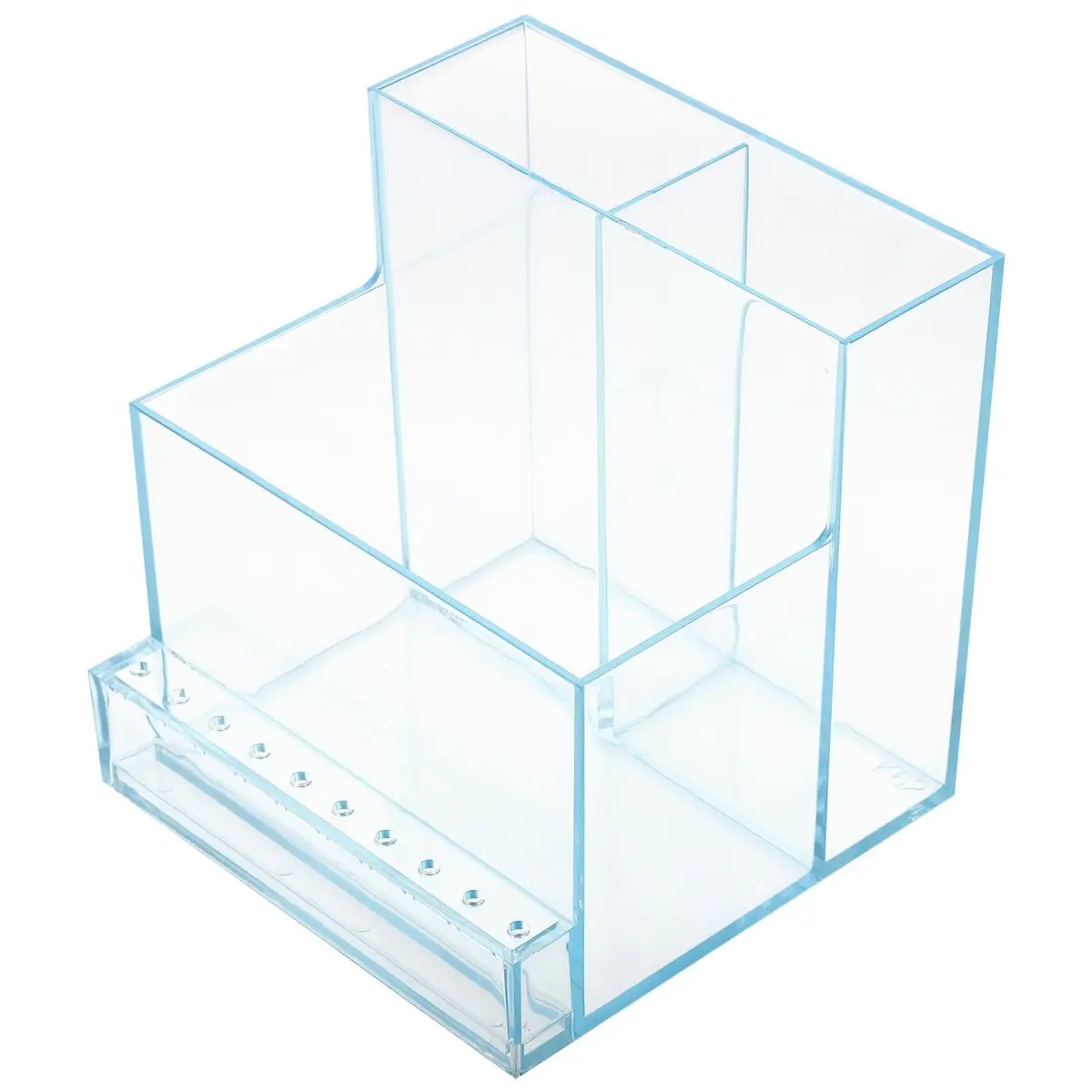 FRCOLOR Nail Drill Storage Box Clear Plastic Organizer Grinding Machine Holder for Salon and Home Use | Compact Nail Tool Organizer - main product image