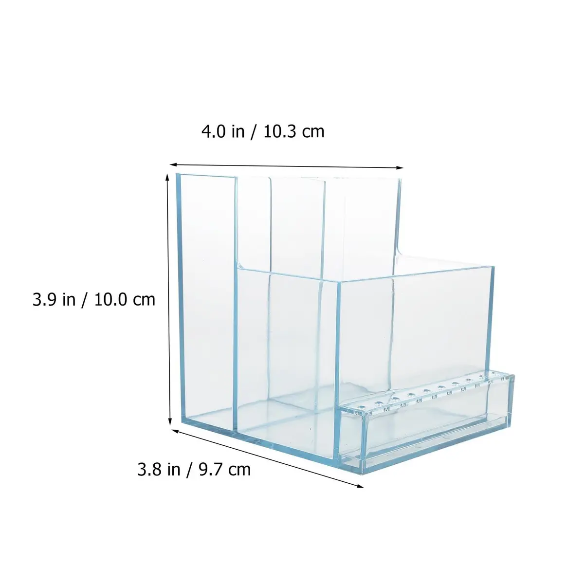FRCOLOR Nail Drill Storage Box Clear Plastic Organizer Grinding Machine Holder for Salon and Home Use | Compact Nail Tool Organizer - view 3