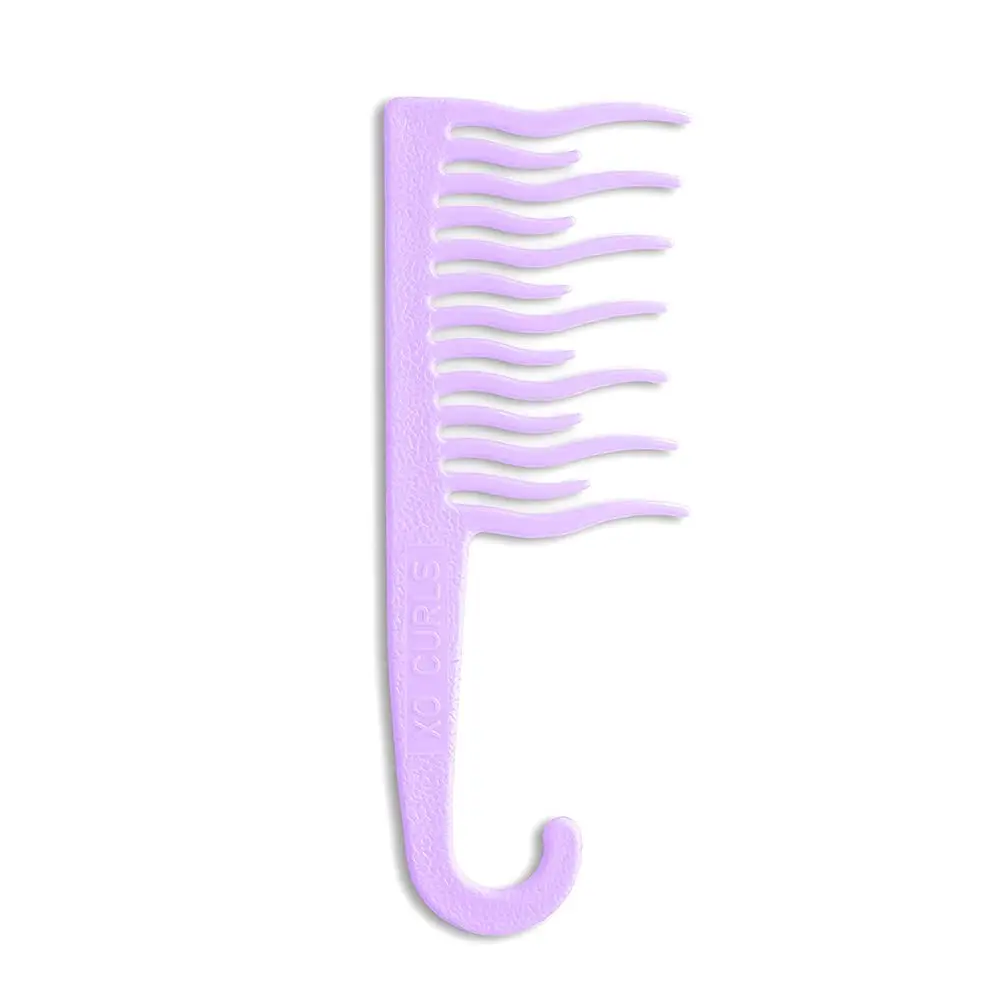 XO Curls Shower Detangling Hair Comb, Wide Tooth, Lavender | Gentle on Curly & Wavy Hair - main product image