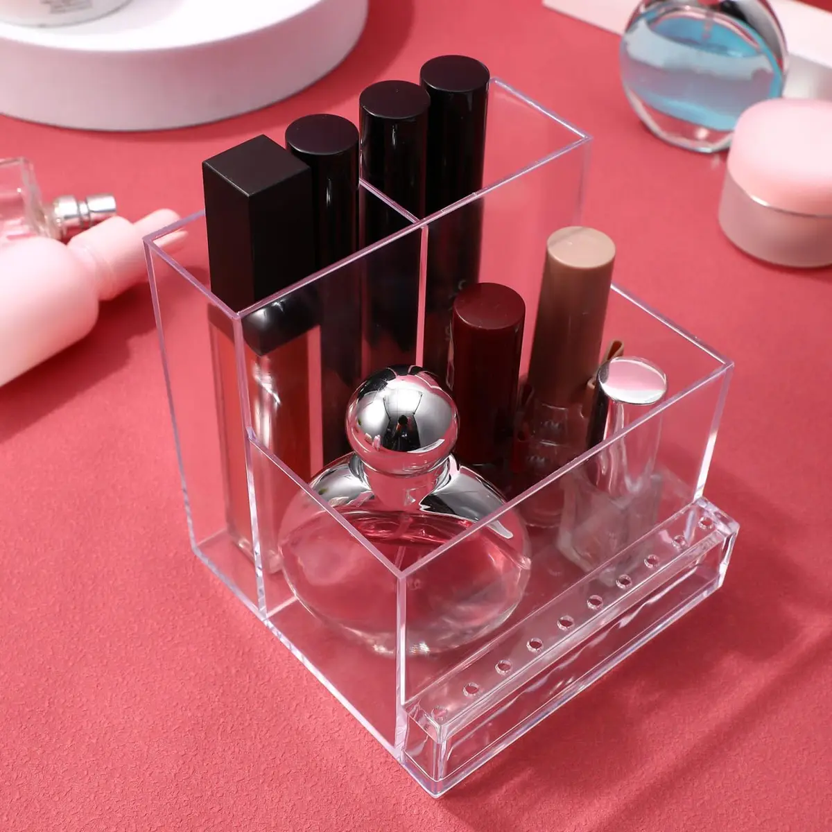 FRCOLOR Nail Drill Grinding Bit Holder Box | Nail Art Storage Organizer 10.3x9.7cm - view 5