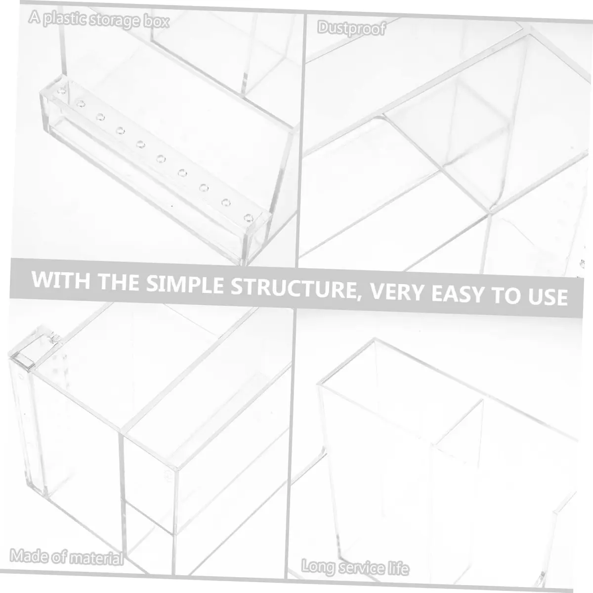 FRCOLOR Nail Drill Grinding Bit Holder Box | Nail Art Storage Organizer 10.3x9.7cm - view 8