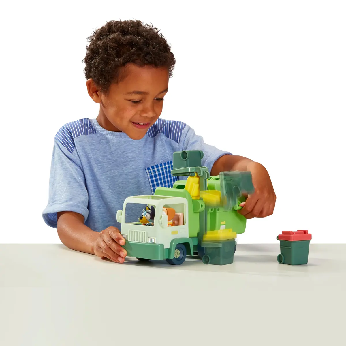 Bluey Garbage Truck - 2.5" Bluey and Bin Man Figures with Playset, Multicolor | ASTM-Tested Toy Playset for Kids 3-6 - view 3