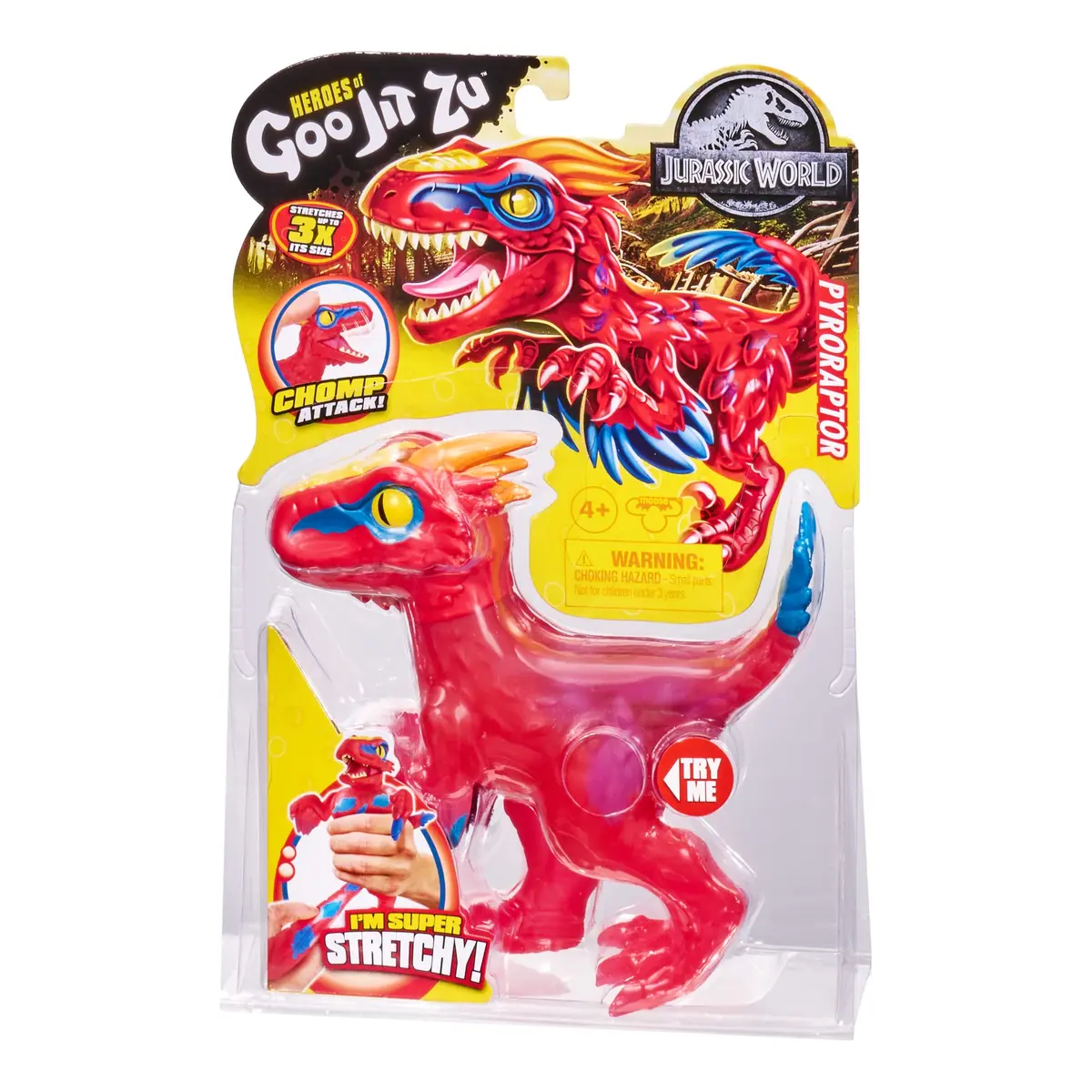 Heroes of Goo Jit Zu - Jurassic World Pyroraptor Stretch Toy 5.48 inches | Super stretchy, no mess, for kids 3-12 - view 5
