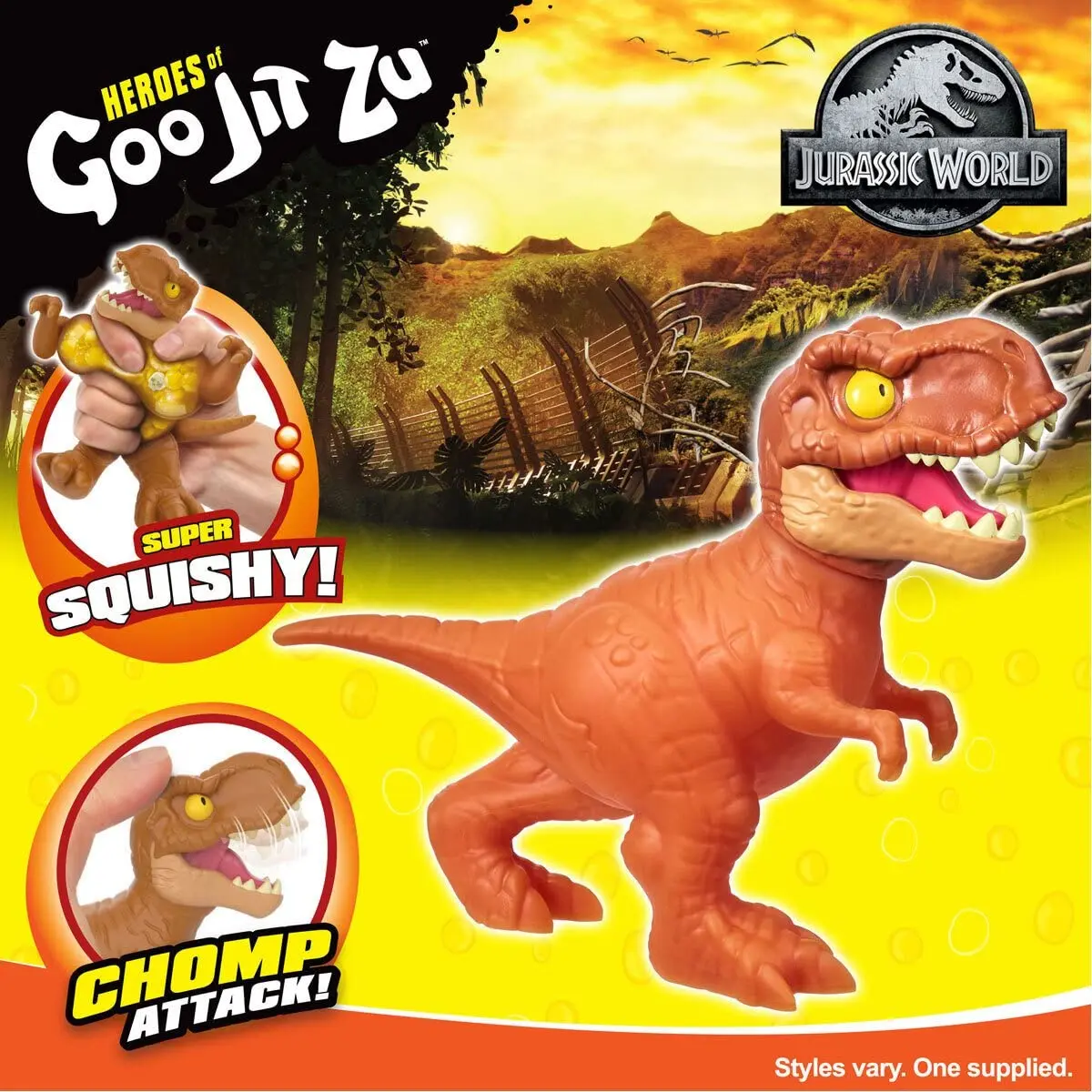 Akedo Heroes of Goo Jit Zu Jurassic World T. Rex Stretch Toy 12 x 6 x 14 cm | Stretchy Dinosaur - view 4