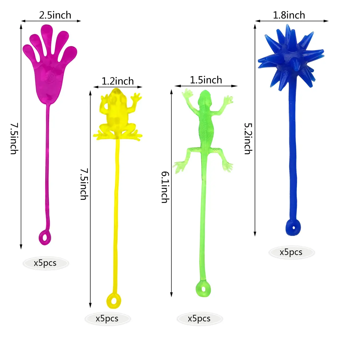 PPXMEEUDC 27PCS Multi-color Multi-style Stretchy Sticky Toys | Fun Party Favors for Kids - view 3