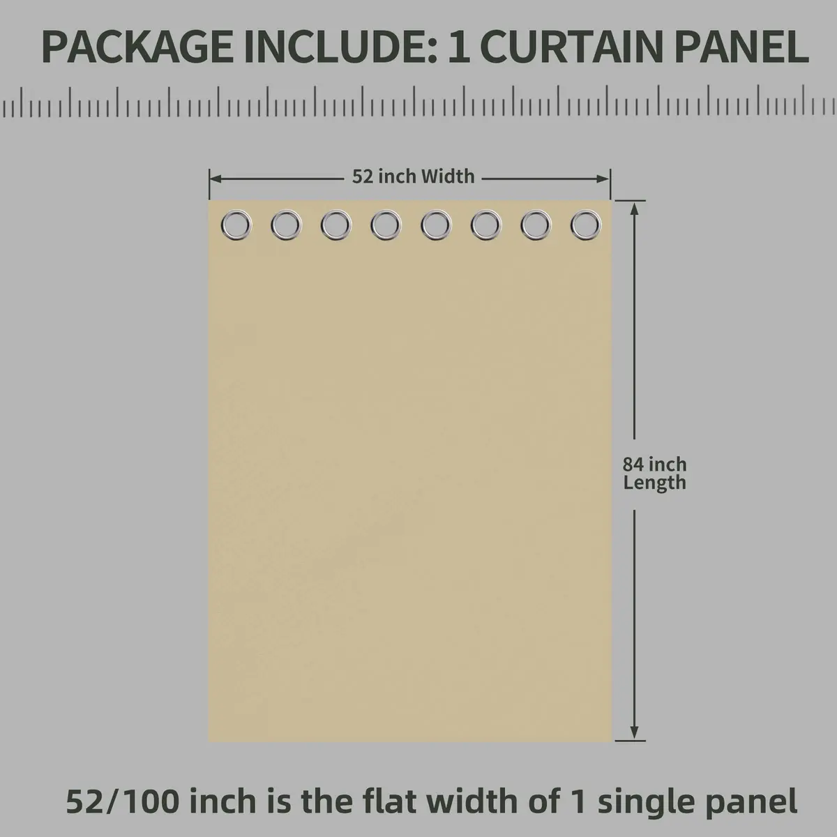 OutdoorLines Waterproof Indoor Outdoor Curtains for Patio | UV & Fade-Resistant Polyester, 52"W x 84"L - view 6