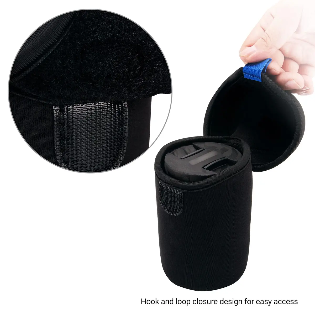 JJC Small Neoprene Camera Lens Pouch Case, Fits Lens up to 3.1 x 4.6 inches | Compact, Splash-Resistant - view 4