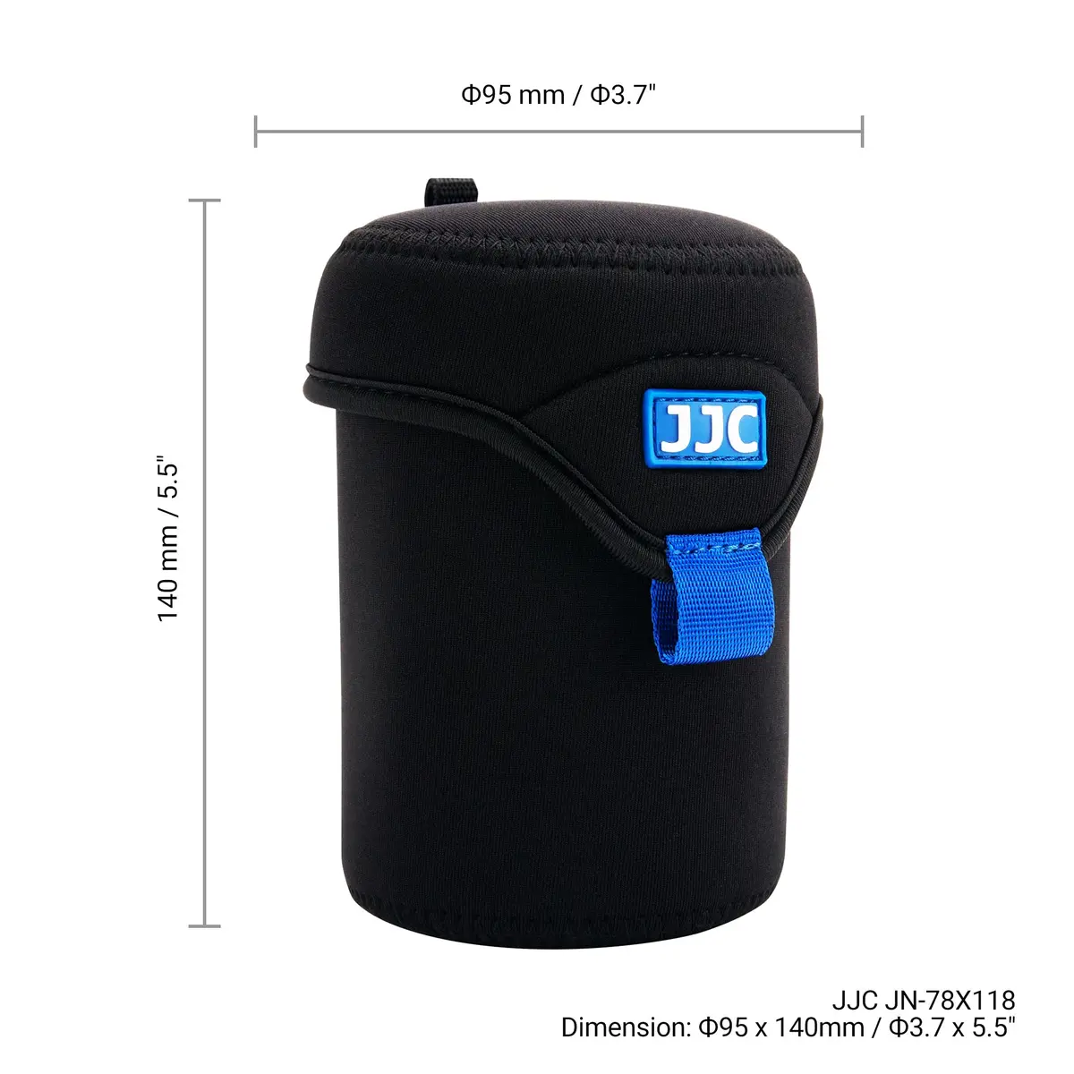 JJC Small Neoprene Camera Lens Pouch Case, Fits Lens up to 3.1 x 4.6 inches | Compact, Splash-Resistant - view 6