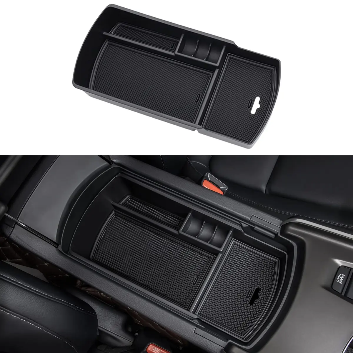 PIMCAR Center Console Organizer for Honda Accord 2018 2022 ABS Plastic Material | Extra Storage & Cord Routing - view 5