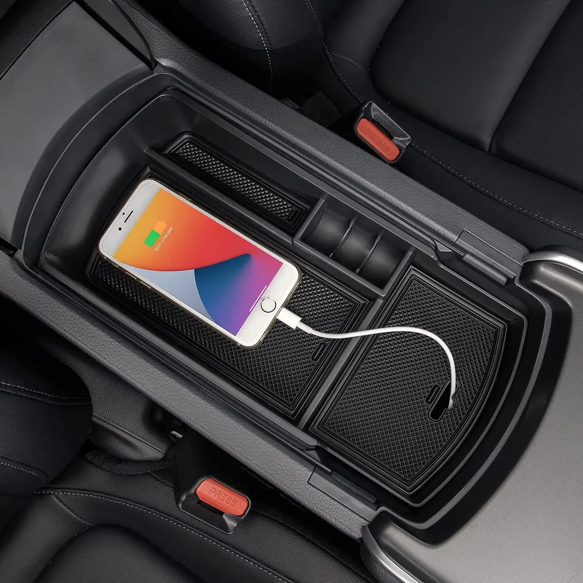 PIMCAR Center Console Organizer for Honda Accord 2018 2022 ABS Plastic Material | Extra Storage & Cord Routing - view 7