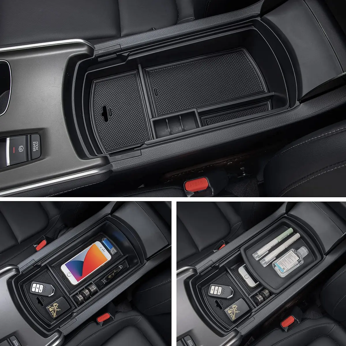 PIMCAR Center Console Organizer for Honda Accord 2018 2022 ABS Plastic Material | Extra Storage & Cord Routing - view 8