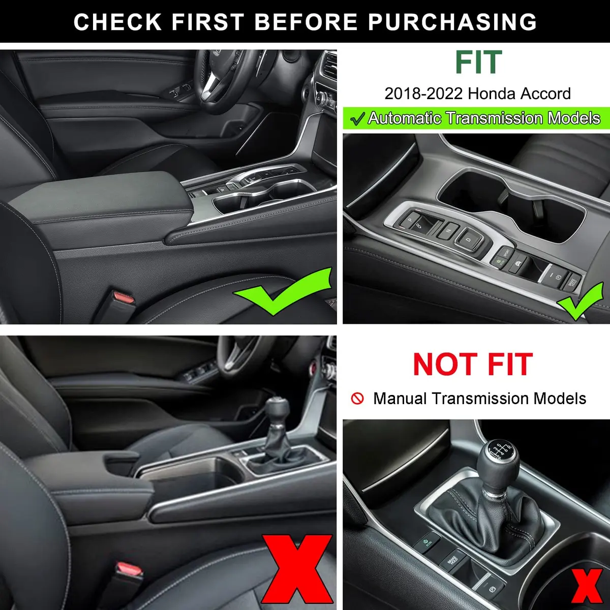 PIMCAR Center Console Organizer for Honda Accord 2018 2022 ABS Plastic Material | Extra Storage & Cord Routing - view 2