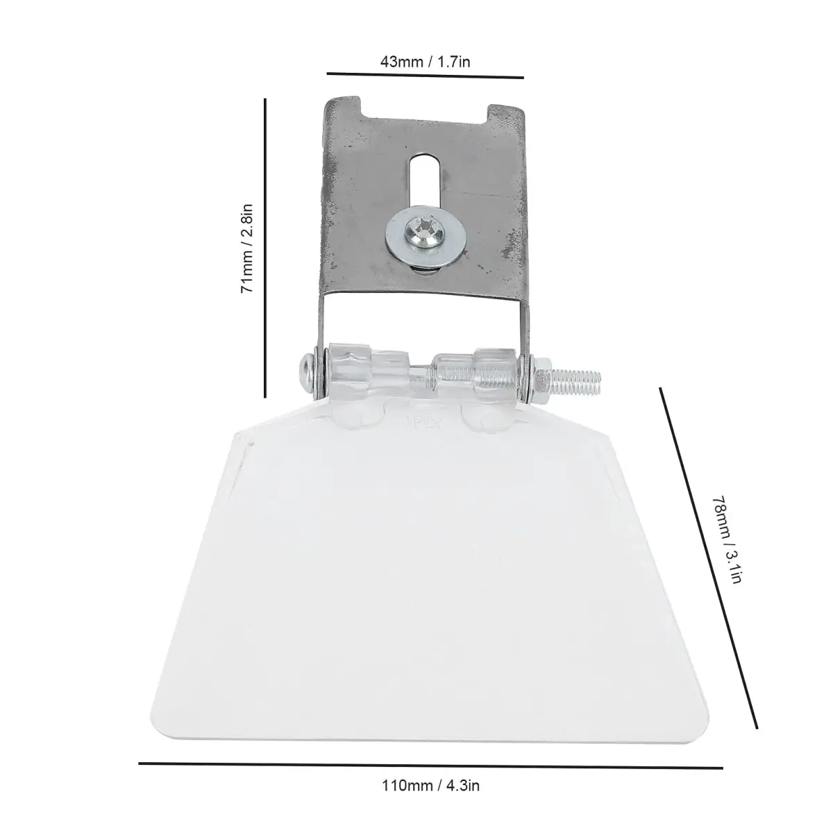 Longzhuo Bench Grinder Eye Shields 2 Pcs | 110mm (4.3in) x 78mm (3.1in) Stainless Steel Safety Guards - view 5