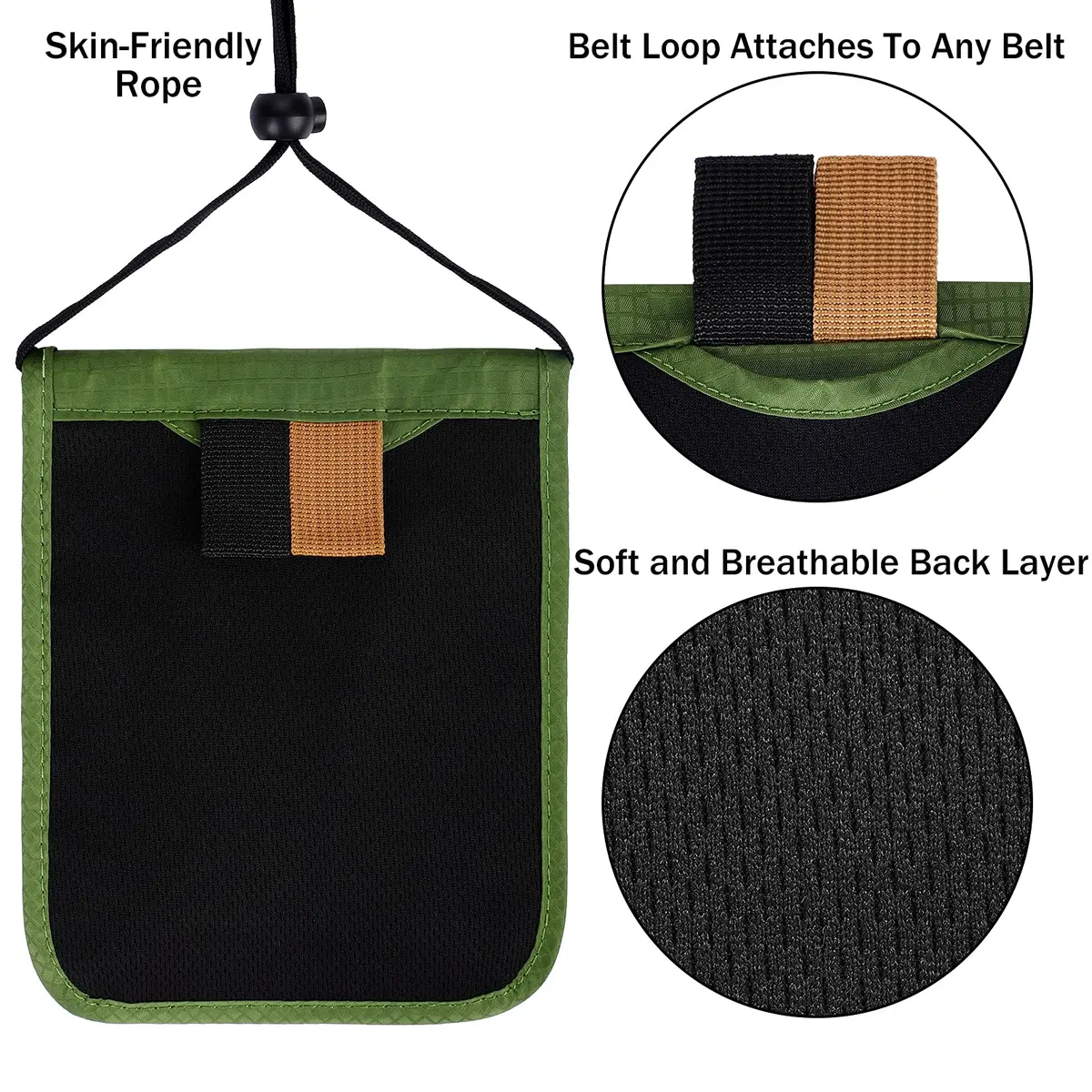 KEAFOLS Travel Pouch Neck Wallet Family Passport Holder Organizer Case with RFID Blocking | Secure Travel Accessory (70-120 chars) - view 5