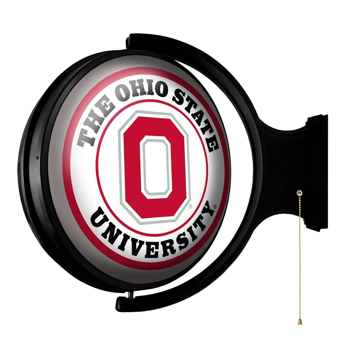 The Fan-Brand Ohio State Buckeyes Round Rotating Lighted Wall Sign 21"L x 23"W x 5"H | College Sports Decor for Fan Cave & Garage - view 2