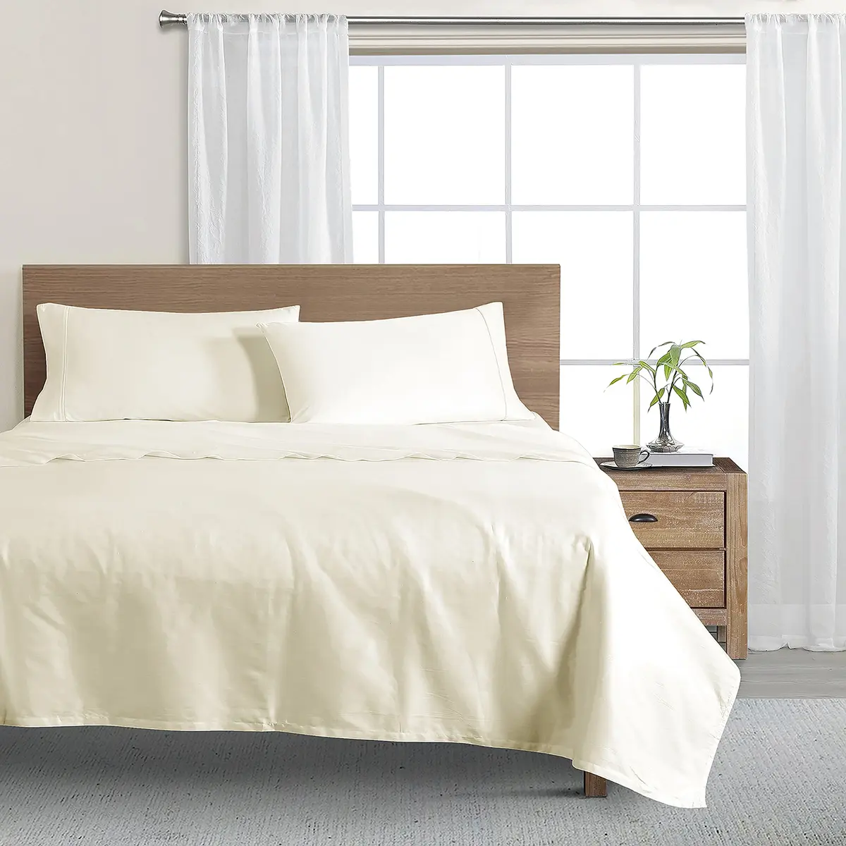 WellBeing 300-Thread-Count Oxywash Sheet Set, Full | Soft, Sustainable & Machine Washable - main product image
