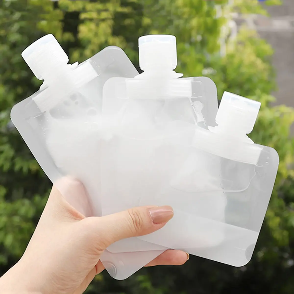 CKLJTL Portable Travel Fluid Makeup Packing Bag 10 Pcs (30ml, 50ml, 100ml) | Refillable Cosmetic Pouch Set - view 3