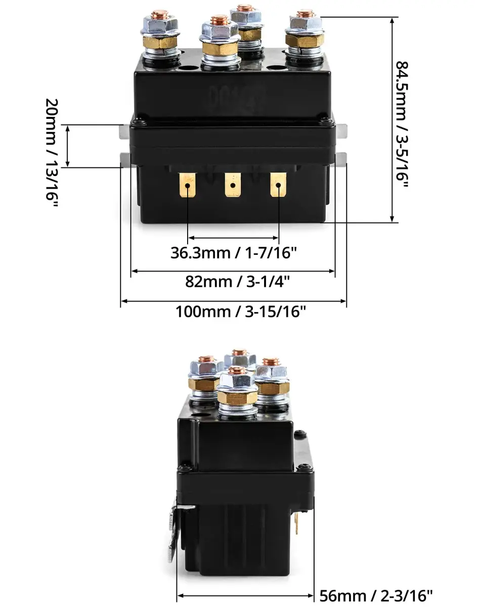 QWORK 12V 500A Winch Relay Solenoid | 8000-15000lb ATV UTV SUV 4x4 Control - view 6