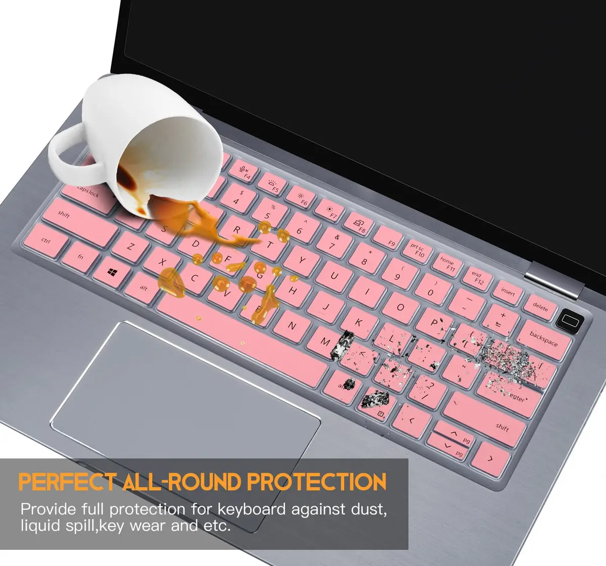 CaseBuy Pink Silicone Keyboard Cover for Dell Latitude 14" & 15.6" Laptops | US Layout Protector Skin - view 6