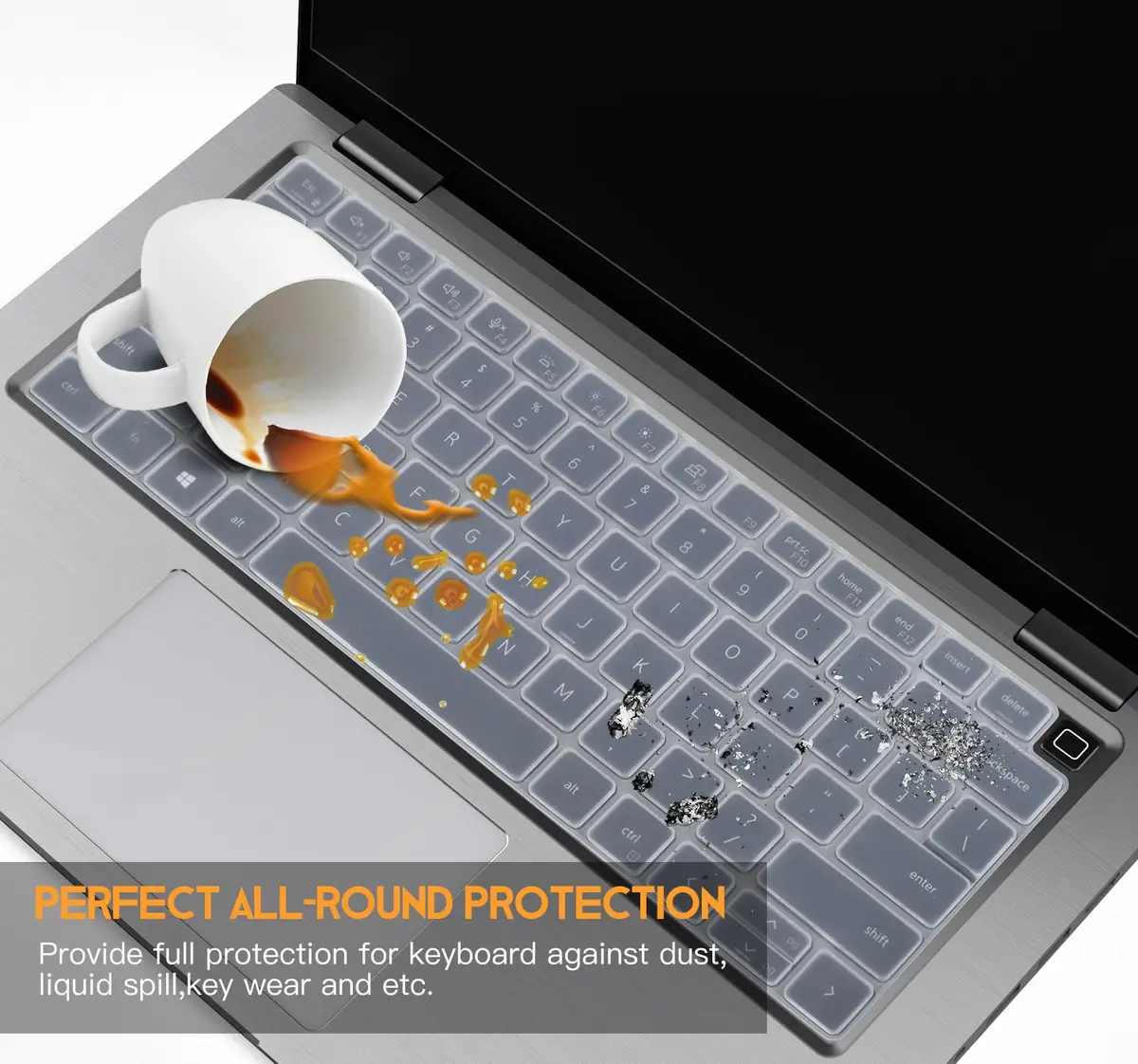 CaseBuy Clear Silicone Keyboard Cover for Dell Latitude 14"/15.6" Laptops | US Layout Protector Skin - view 6